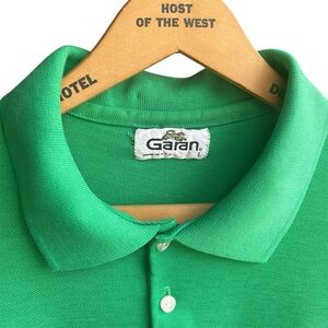 Made in USA Vintage 90’s Garan Vibrant Green Men's Polo Shirt Large